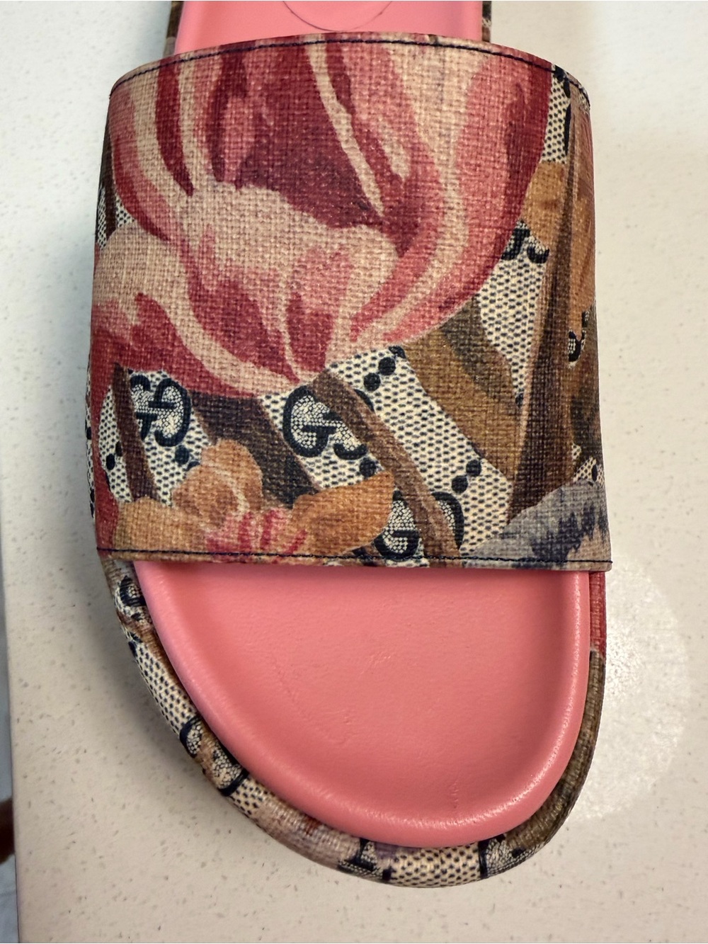 Gucci Floral Platform Slide Sandals - Picture 5 of 6